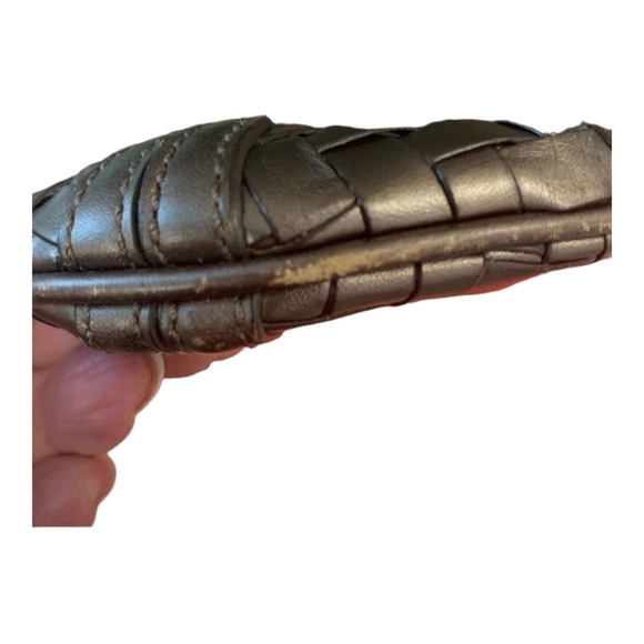 Cole Haan Crossbody Bronze Leather Woven Bag in Amazing Condition! - Picture 2 of 7